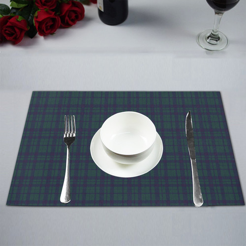 Green Plaid Hipster Style Placemat 12''x18''