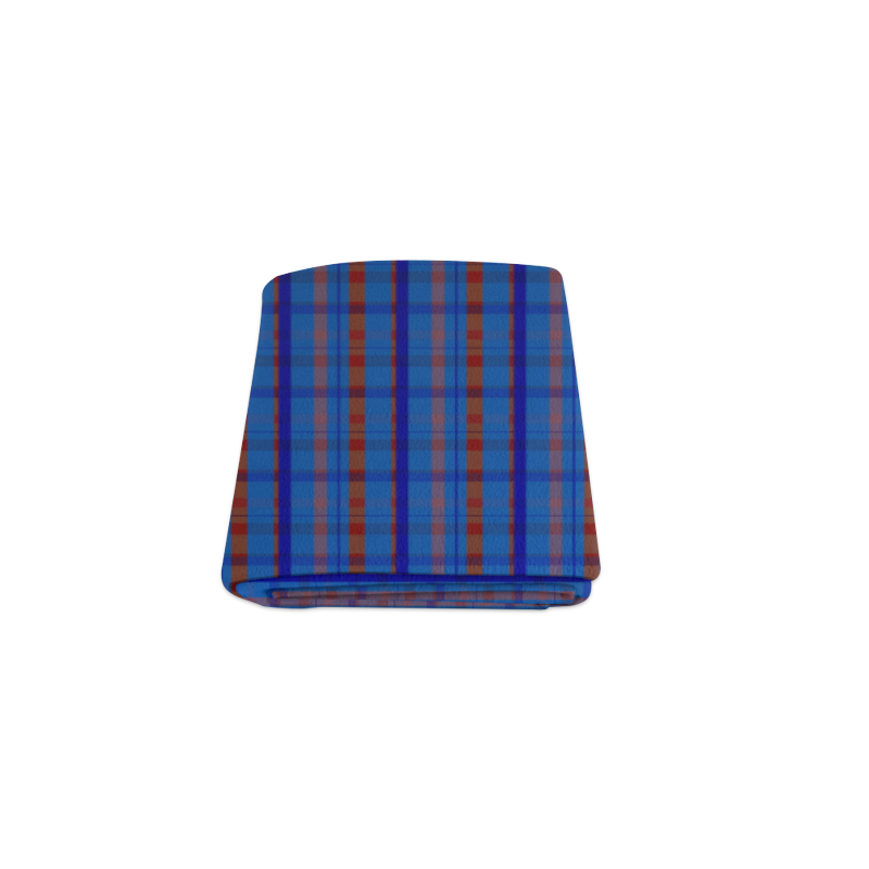 Royal Blue Plaid Hipster Style Blanket 40"x50"