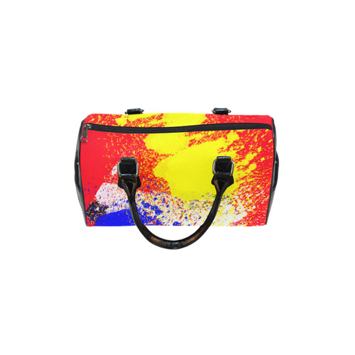 Primary Colors Watercolor Spatter Red Blue Yellow Boston Handbag (Model 1621)