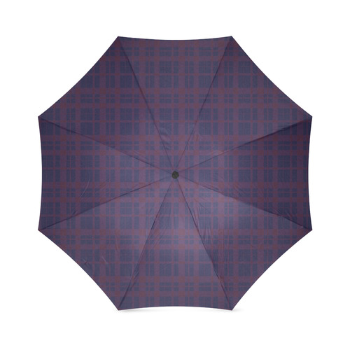 Purple Plaid Hipster Style Foldable Umbrella (Model U01)