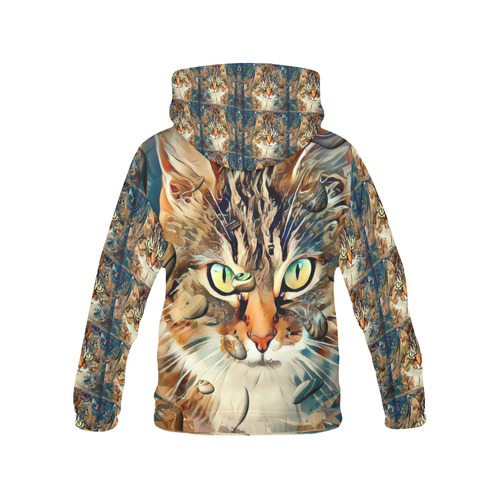 Cats Popart by Nico Bielow All Over Print Hoodie for Women (USA Size) (Model H13)