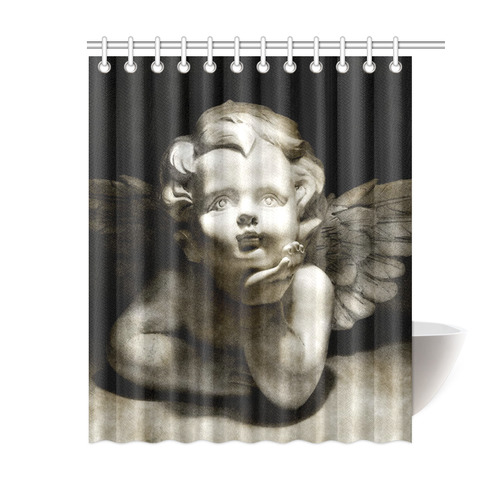 cute vintage Guardian Angel 2 by FeelGood Shower Curtain 60"x72"