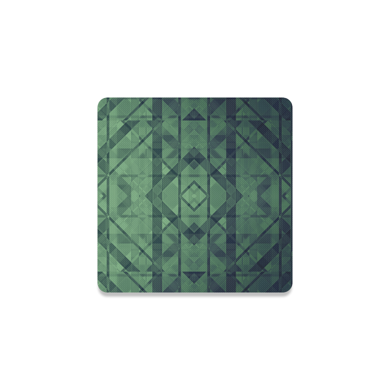 Sci-Fi Green Monster  Geometric design Square Coaster