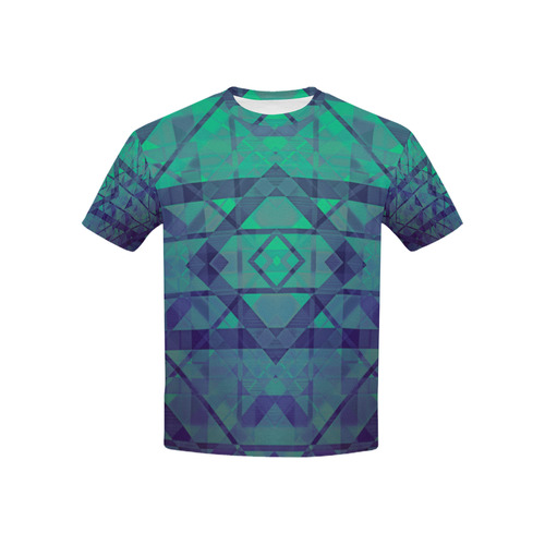 Sci-Fi Dream Blue Geometric design Kids' All Over Print T-shirt (USA Size) (Model T40)