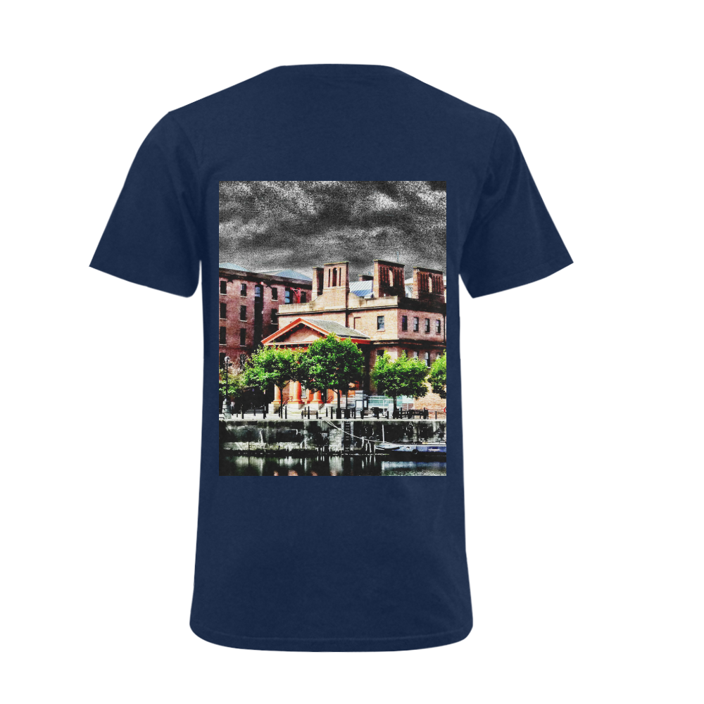 UK Albert-Dock - Jera Nour Men's V-Neck T-shirt (USA Size) (Model T10)