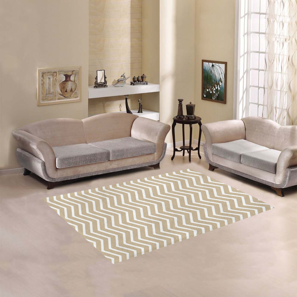 126 Chevron Paper GE Area Rug 5'3''x4'