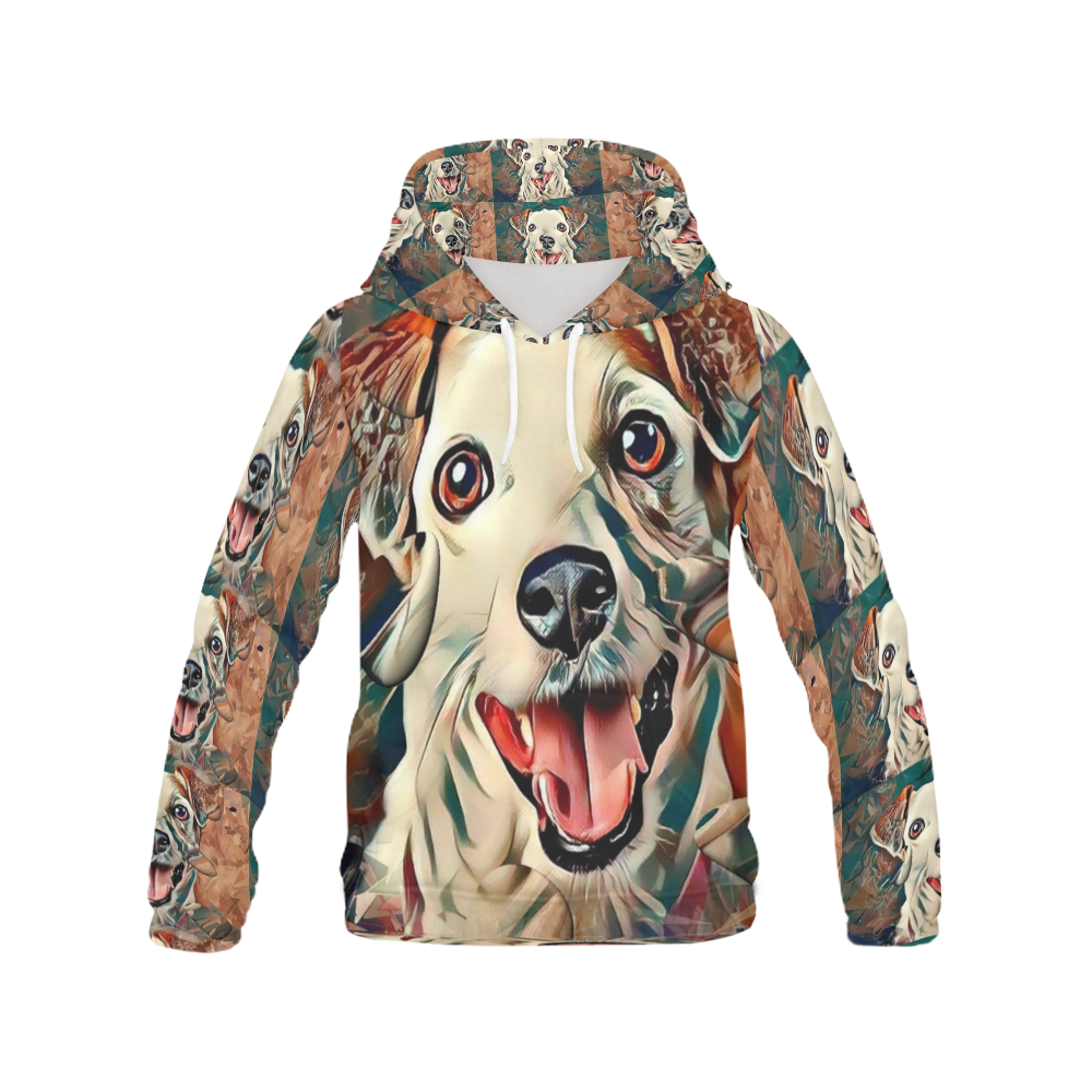 Jack Russel Popart by Nico Bielow All Over Print Hoodie for Men (USA Size) (Model H13)