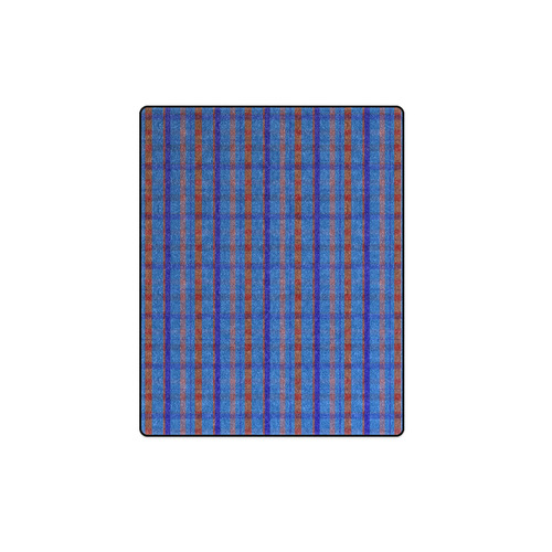Royal Blue Plaid Hipster Style Blanket 40"x50"
