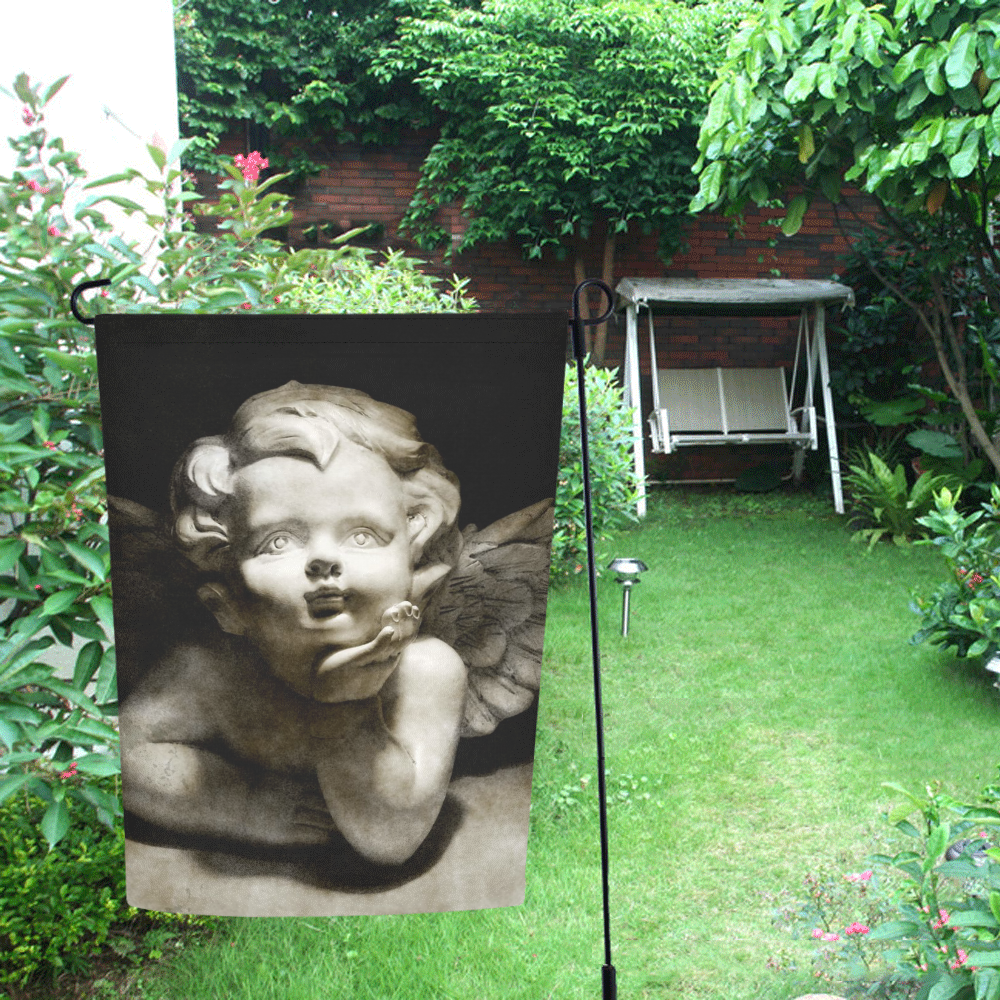 cute vintage Guardian Angel 2 by FeelGood Garden Flag 12‘’x18‘’（Without Flagpole）