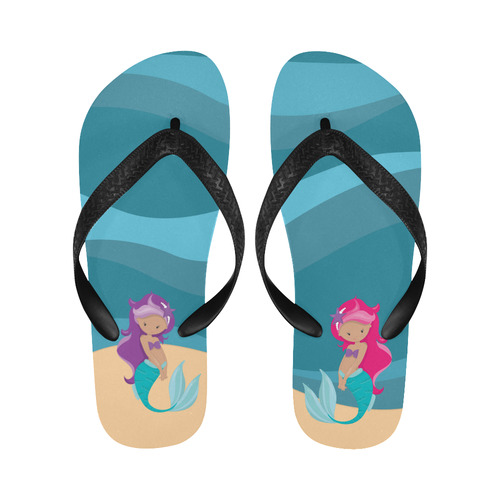 Mermaid Sisters Flip Flops for Men/Women (Model 040)