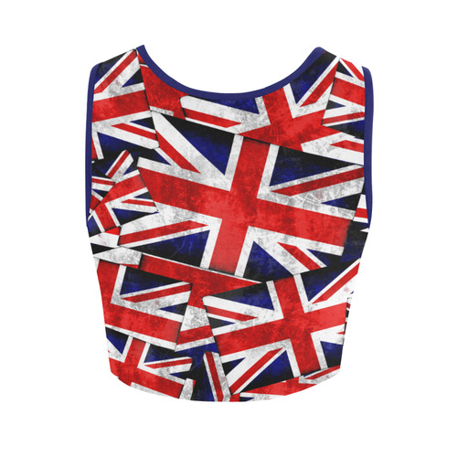 Union Jack British UK Flag Women's Crop Top (Model T42) | ID: D1539966