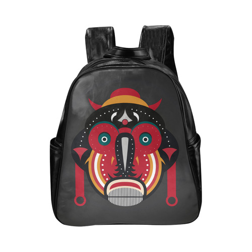 Ethnic African Tribal Art Multi-Pockets Backpack (Model 1636)