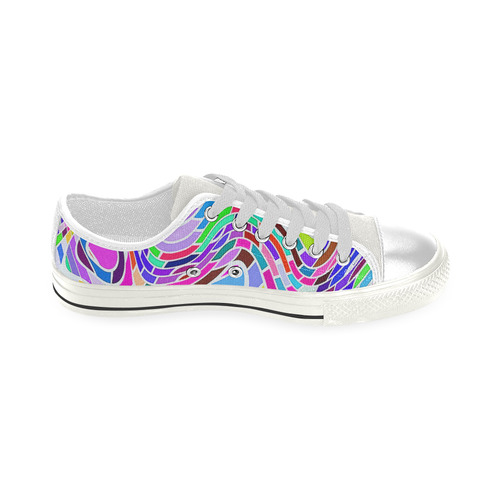 Abstract Pop Colorful Swirls Men's Classic Canvas Shoes (Model 018)