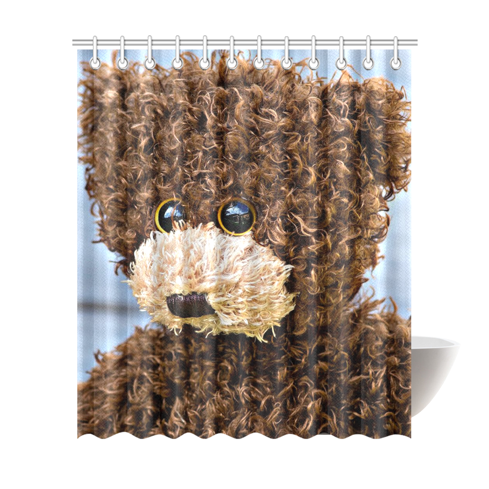 adorable Teddy 3 by FeelGood Shower Curtain 72"x84"