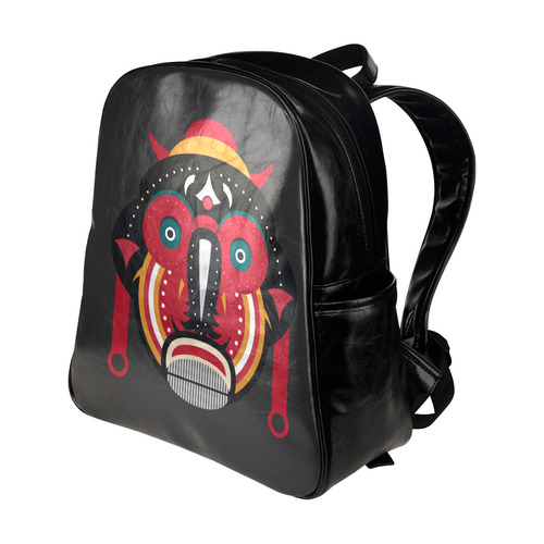 Ethnic African Tribal Art Multi-Pockets Backpack (Model 1636)