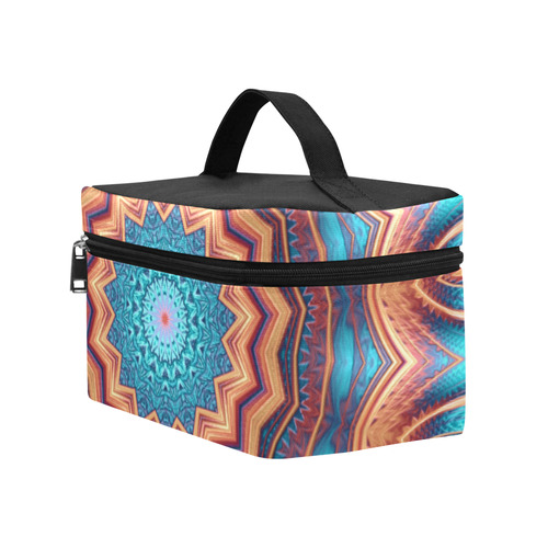 Blue Feather Mandala Lunch Bag/Large (Model 1658)