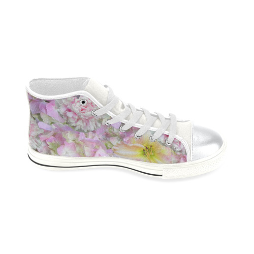 Spring Petal Love High Top Canvas Shoes for Kid (Model 017)