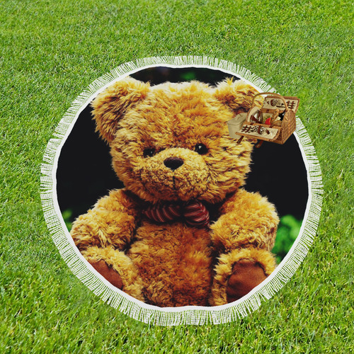 adorable Teddy 2 by FeelGood Circular Beach Shawl 59"x 59"