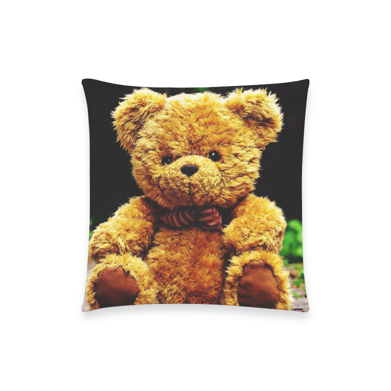 adorable Teddy 2 by FeelGood Custom  Pillow Case 18"x18" (one side) No Zipper