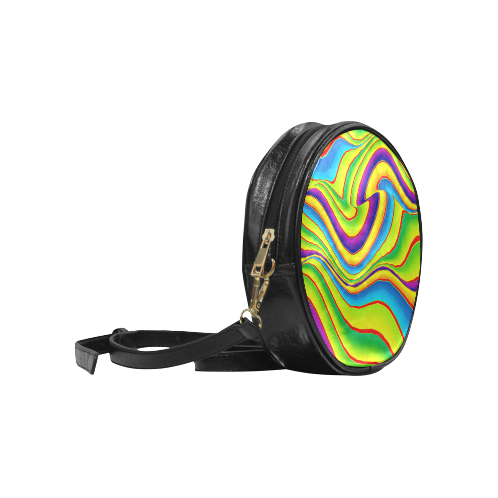 Summer Wave Colors Round Sling Bag (Model 1647)