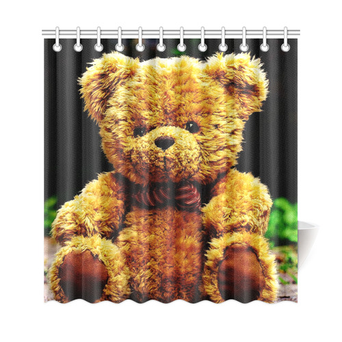 adorable Teddy 2 by FeelGood Shower Curtain 69"x72"