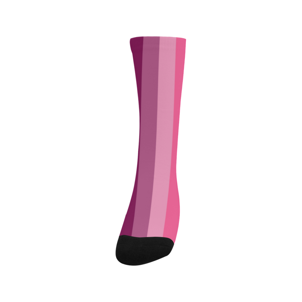 shades of pink stripes Trouser Socks
