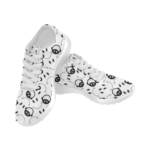 black and white funny monkeys Men’s Running Shoes (Model 020)