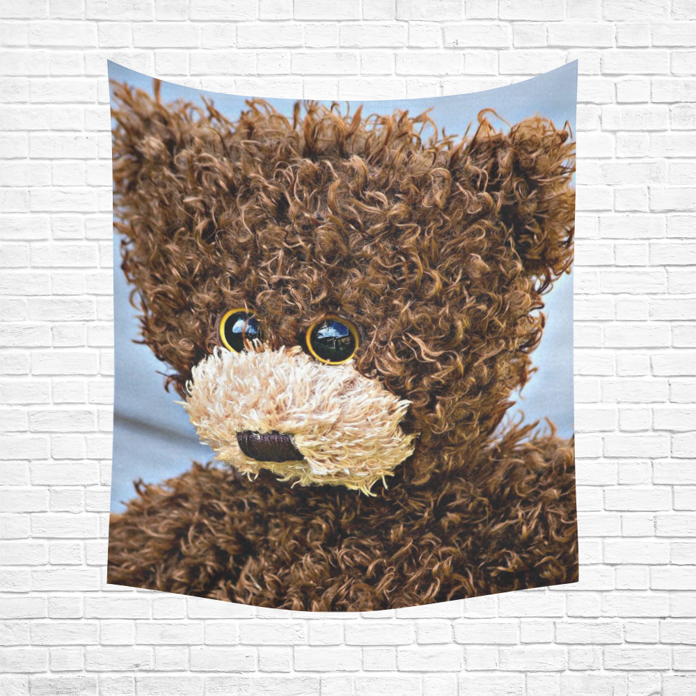 adorable Teddy 3 by FeelGood Cotton Linen Wall Tapestry 51"x 60"