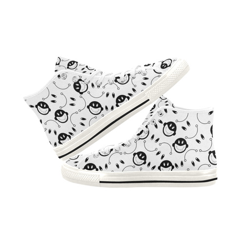 black and white funny monkeys Vancouver H Men's Canvas Shoes (1013-1)