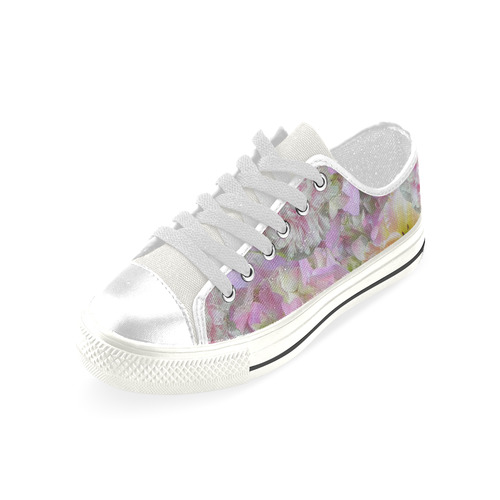 Spring Petal Love Low Top Canvas Shoes for Kid (Model 018)