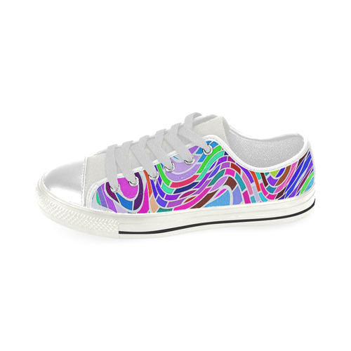 Abstract Pop Colorful Swirls Men's Classic Canvas Shoes (Model 018)