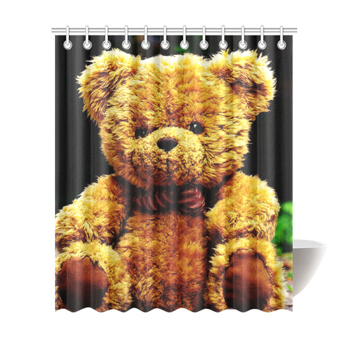 adorable Teddy 2 by FeelGood Shower Curtain 72"x84"