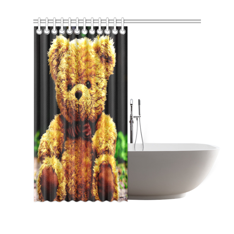 adorable Teddy 2 by FeelGood Shower Curtain 69"x70"
