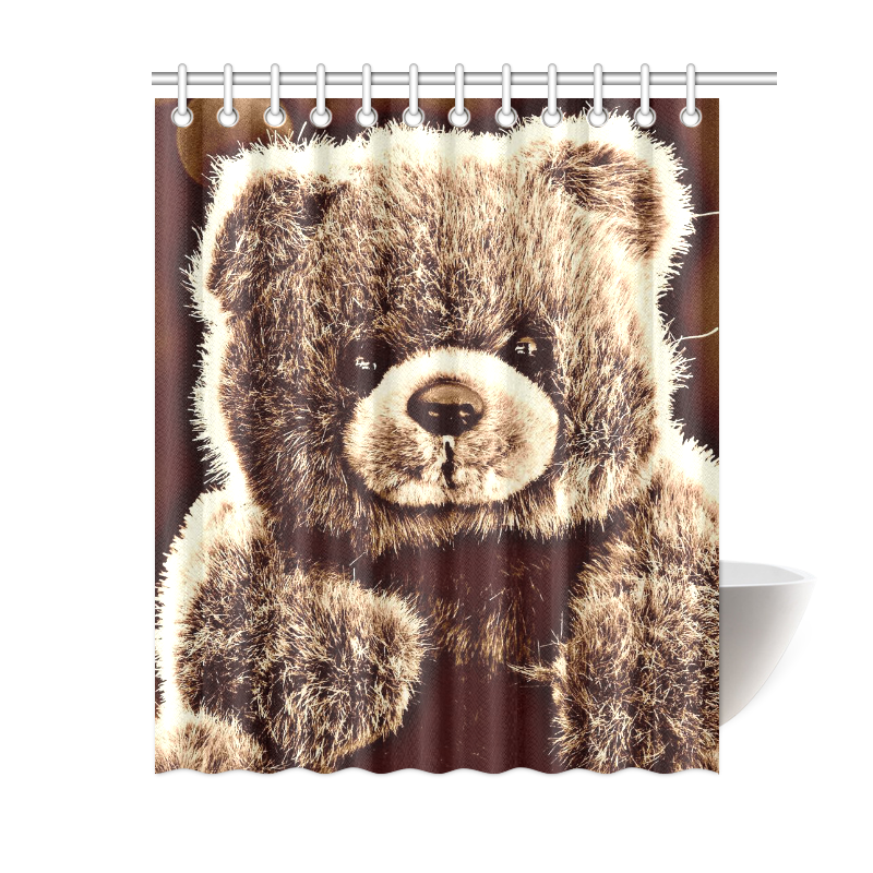 adorable Teddy 1 by FeelGood Shower Curtain 60"x72"