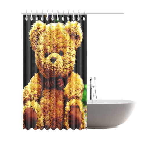 adorable Teddy 2 by FeelGood Shower Curtain 72"x84"