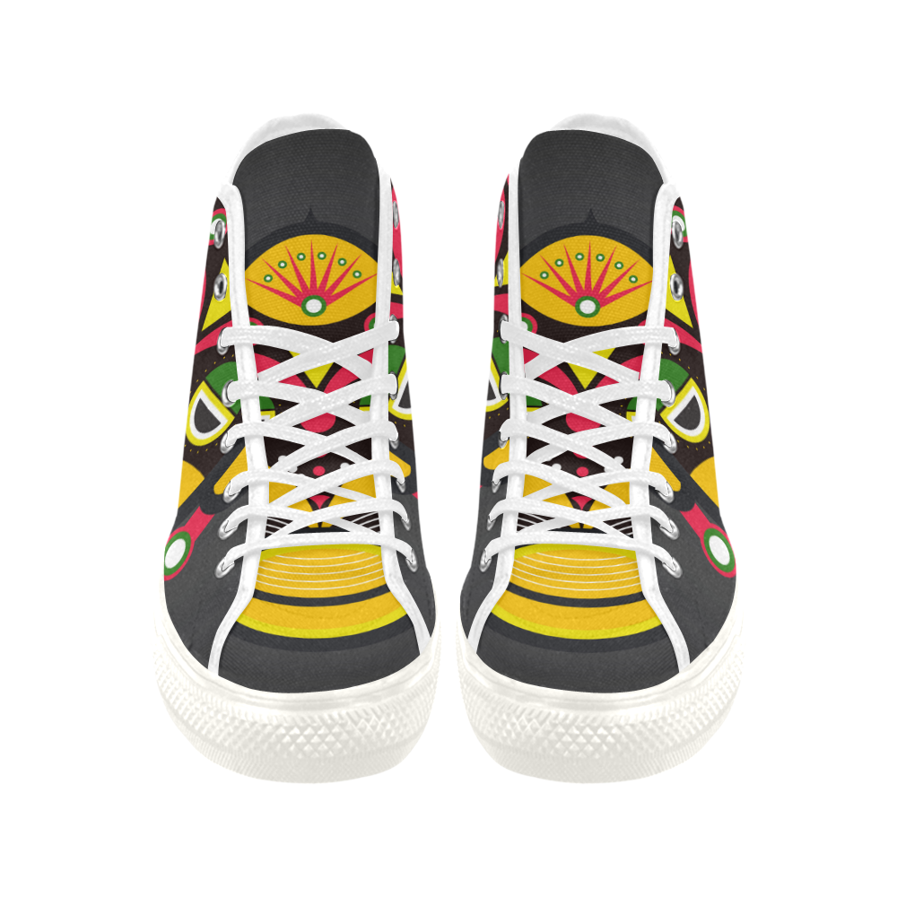 African Traditional Tribal Mask Vancouver H Men's Canvas Shoes (1013-1)