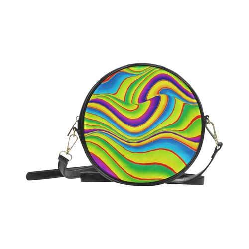 Summer Wave Colors Round Sling Bag (Model 1647)