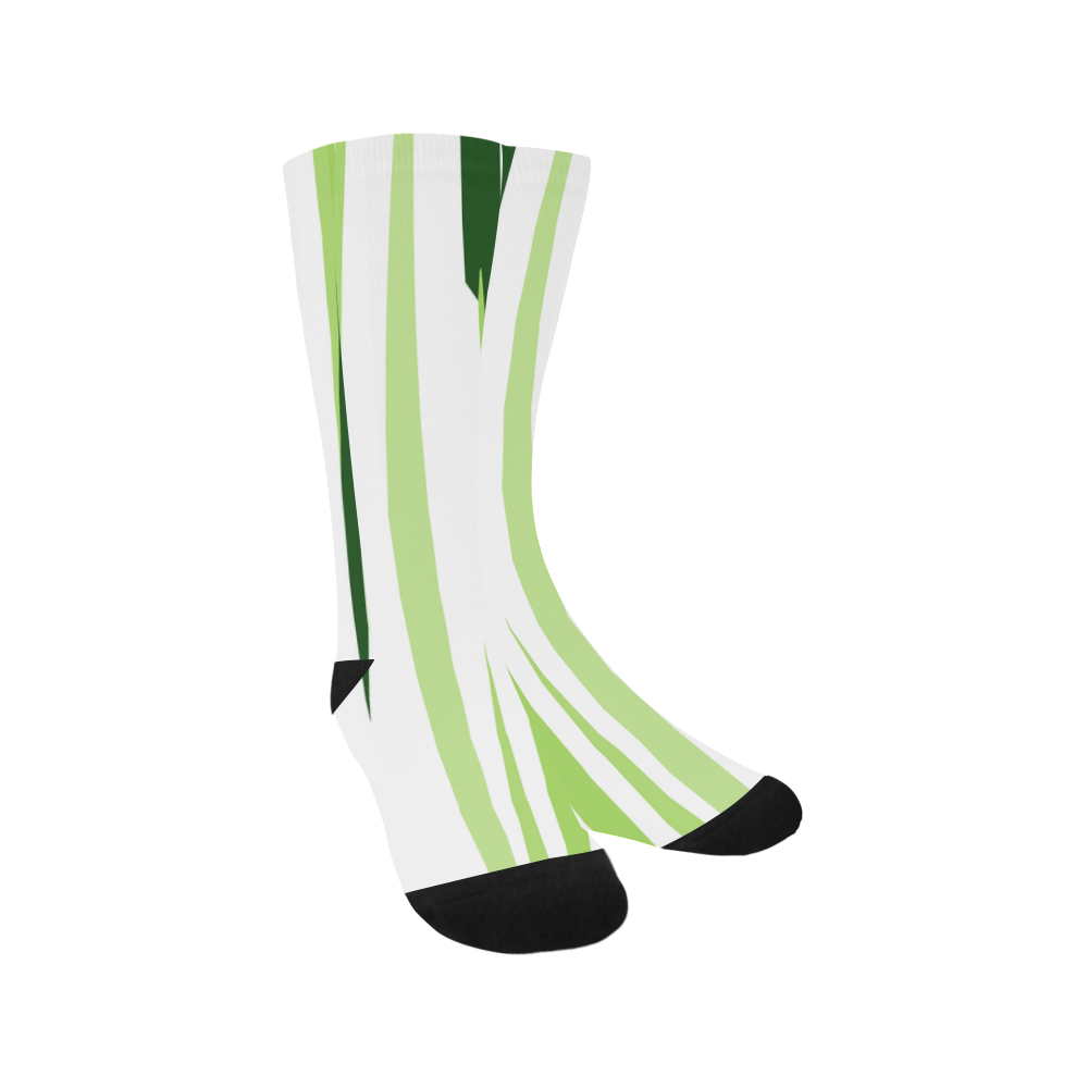 green and white Trouser Socks