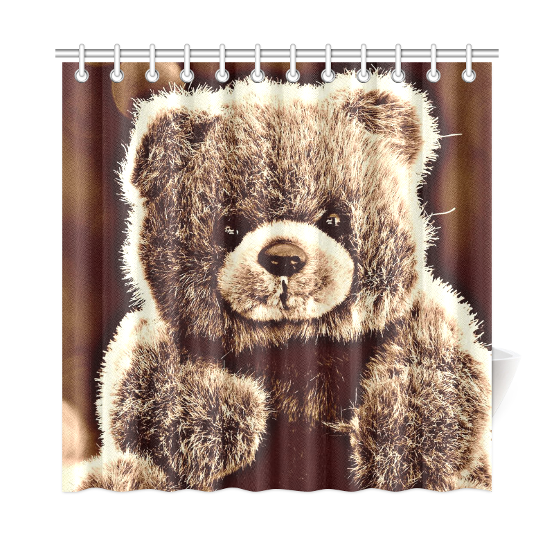 adorable Teddy 1 by FeelGood Shower Curtain 72"x72"