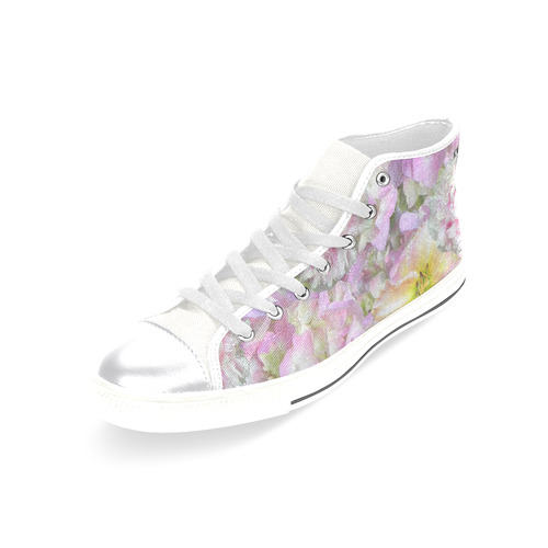 Spring Petal Love Women's Classic High Top Canvas Shoes (Model 017)