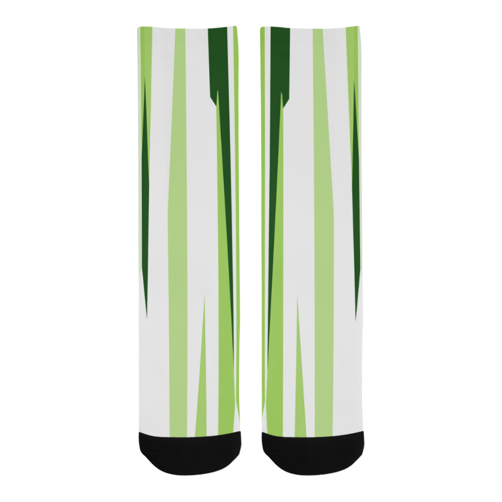 green and white Trouser Socks