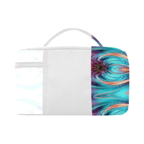 Blue Feather Mandala Lunch Bag/Large (Model 1658)