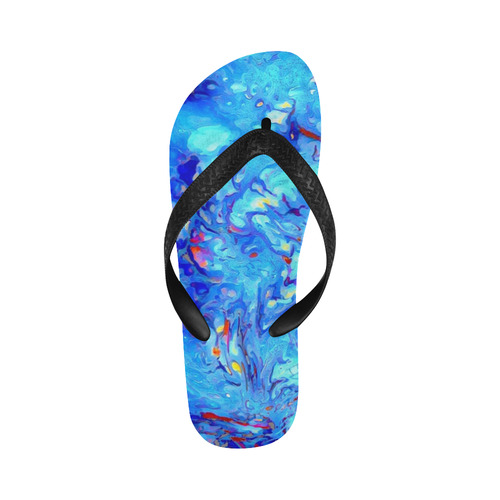 Snowstorm Party Flip Flops for Men/Women (Model 040)