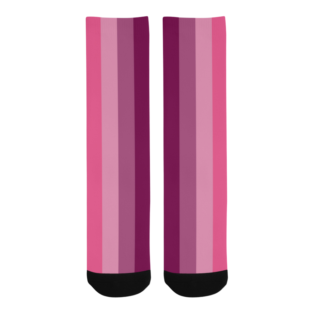 shades of pink stripes Trouser Socks