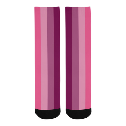 shades of pink stripes Trouser Socks