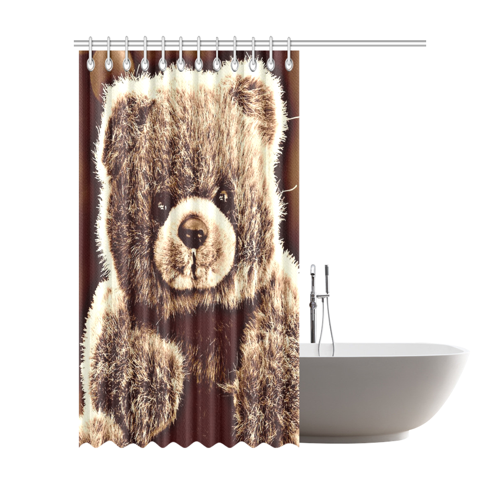 adorable Teddy 1 by FeelGood Shower Curtain 72"x84"