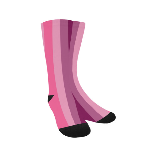 shades of pink stripes Trouser Socks