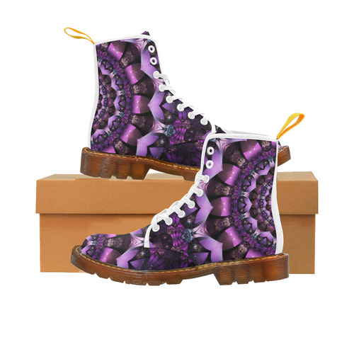 Fairy Flower Purple stars mandala Martin Boots For Women Model 1203H