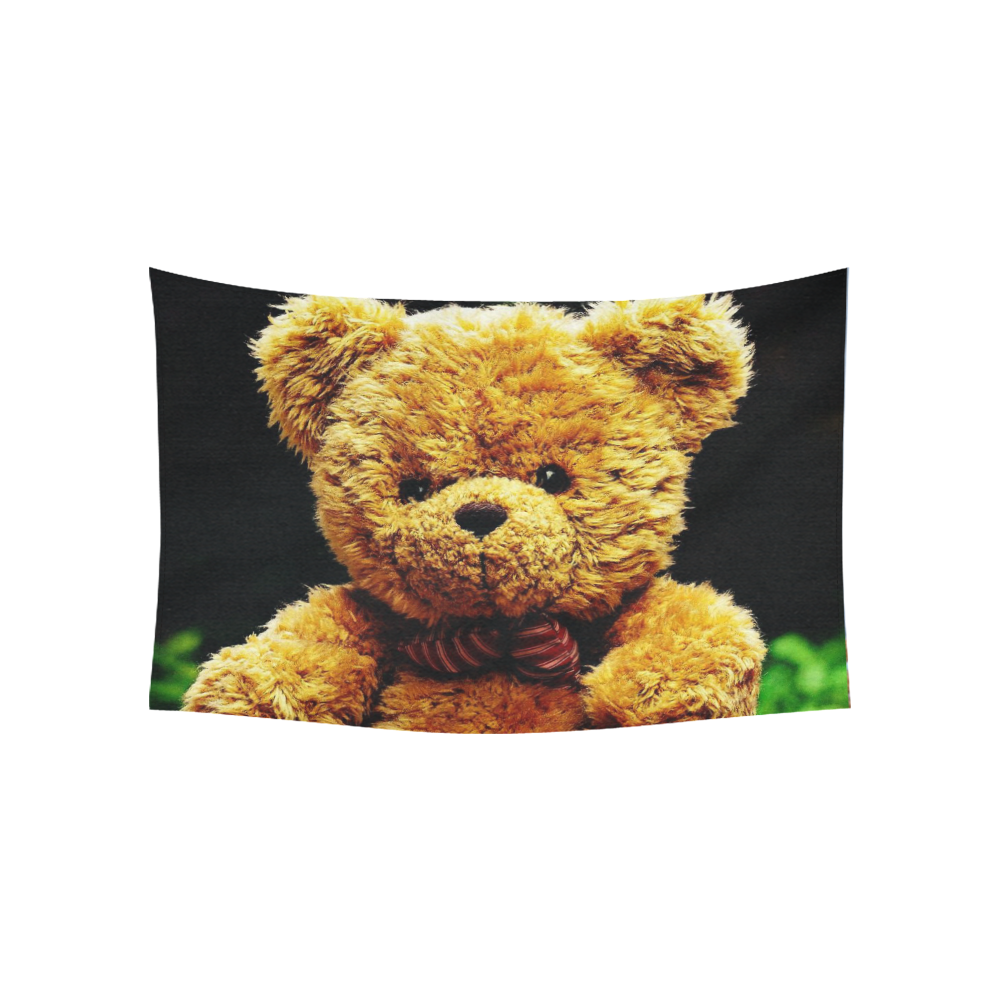 adorable Teddy 2 by FeelGood Cotton Linen Wall Tapestry 60"x 40"