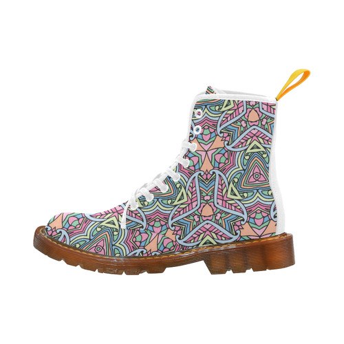 Zandine 0406 soft carnival colors pattern Martin Boots For Women Model 1203H